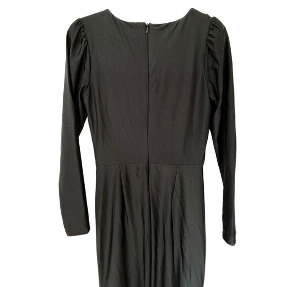 NWT CYNTHIA & SAHAR | YASMEEN STYLE CS102 LUXE STRETCH BLACK SATIN Gown S - Picture 8 of 12